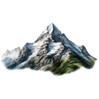 AI generated mountain on transparent background PNG image