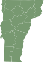 garabatear a mano dibujo de Vermont estado mapa. png