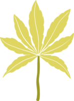 eenvoud hennep blad uit de vrije hand tekening png