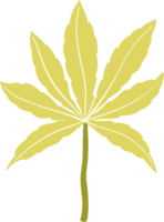 dessin à main levée feuille de cannabis simplicité png