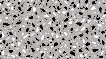Grey, pink and black terrazo marble stone pattern vector