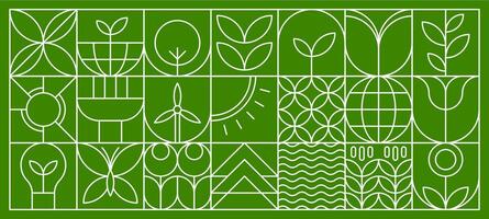 Agriculture abstract modern line geometric pattern vector