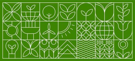 Agriculture abstract modern line geometric pattern vector