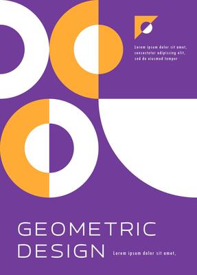 Modern abstract poster, Bauhaus geometric pattern