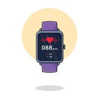 Modern Digital Watch Vector Illustration