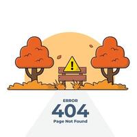 Autumn Version 404 Not Found Concepts Vector Illustration for Landing Page