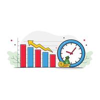 Year by Year Small Business to Be Successful Vector Illustration. Business Growth Concept