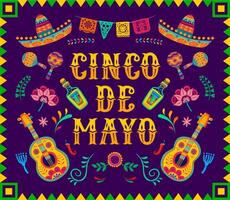 Cinco de mayo mexican holiday banner, background vector