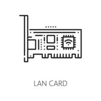 electrónica, computadora industria hardware línea icono vector