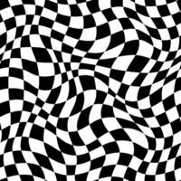 Wavy checker pattern checkerboard optical illusion vector