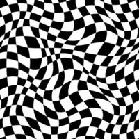 Wavy checker pattern checkerboard optical illusion vector