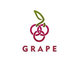 Grape wine icon, featuring intertwined berries vector