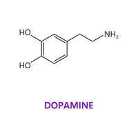 neurotransmisor dopamina químico fórmula vector