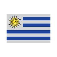 Uruguayan flag icon vector