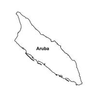 Aruba map icon vector