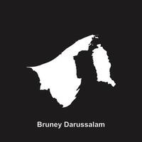 Bruney Darussalam map icon vector