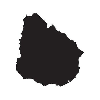 Uruguay map icon vector