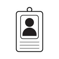 identity card icon vector
