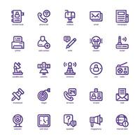 Content Communication icon pack for your website, mobile, presentation, and logo design. Content Communication icon basic line gradient design. Vector graphics illustration and editable stroke.