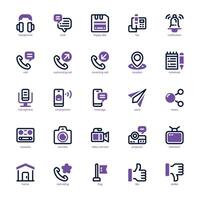 Content Communication icon pack for your website, mobile, presentation, and logo design. Content Communication icon dual tone design. Vector graphics illustration and editable stroke.