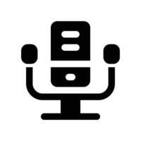 microphone icon. vector glyph icon for your website, mobile, presentation, and logo design.