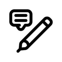 write icon. vector line icon for your website, mobile, presentation, and logo design.