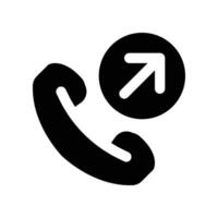 outcoming call icon. vector glyph icon for your website, mobile, presentation, and logo design.