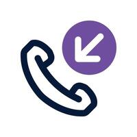 incoming call icon. vector dual tone icon for your website, mobile, presentation, and logo design.