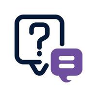 question icon. vector dual tone icon for your website, mobile, presentation, and logo design.