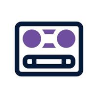 cassette icon. vector dual tone icon for your website, mobile, presentation, and logo design.