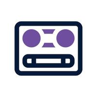 cassette icon. vector dual tone icon for your website, mobile, presentation, and logo design.