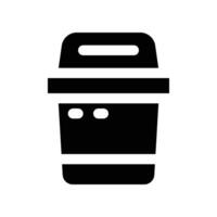 trash bin icon. vector glyph icon for your website, mobile, presentation, and logo design.