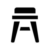 stool icon. vector glyph icon for your website, mobile, presentation, and logo design.