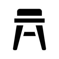 stool icon. vector glyph icon for your website, mobile, presentation, and logo design.