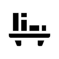 bookshelf icon. vector glyph icon for your website, mobile, presentation, and logo design.