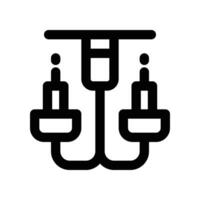 chandelier icon. vector line icon for your website, mobile, presentation, and logo design.