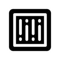 barcode icon. vector glyph icon for your website, mobile, presentation, and logo design.