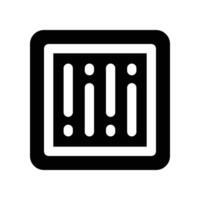 barcode icon. vector glyph icon for your website, mobile, presentation, and logo design.