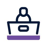 content creator icon. vector dual tone icon for your website, mobile, presentation, and logo design.