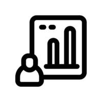 analyst icon. vector line icon for your website, mobile, presentation, and logo design.