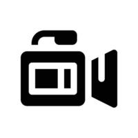 video camera icon. vector glyph icon for your website, mobile, presentation, and logo design.