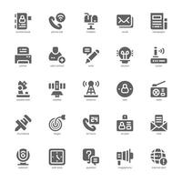 Content Communication icon pack for your website, mobile, presentation, and logo design. Content Communication icon glyph design. Vector graphics illustration and editable stroke.