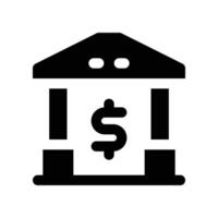 bank icon. vector glyph icon for your website, mobile, presentation, and logo design.