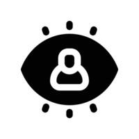 employee vision icon. vector glyph icon for your website, mobile, presentation, and logo design.