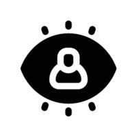 employee vision icon. vector glyph icon for your website, mobile, presentation, and logo design.