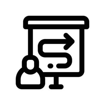 presentation icon. vector line icon for your website, mobile, presentation, and logo design.