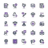 Content Communication icon pack for your website, mobile, presentation, and logo design. Content Communication icon dual tone design. Vector graphics illustration and editable stroke.