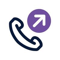 outcoming call icon. vector dual tone icon for your website, mobile, presentation, and logo design.