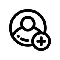 add friend icon. vector line icon for your website, mobile, presentation, and logo design.