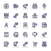 Content Marketing icon pack for your website, mobile, presentation, and logo design. Content Marketing icon dual tone design. Vector graphics illustration and editable stroke.